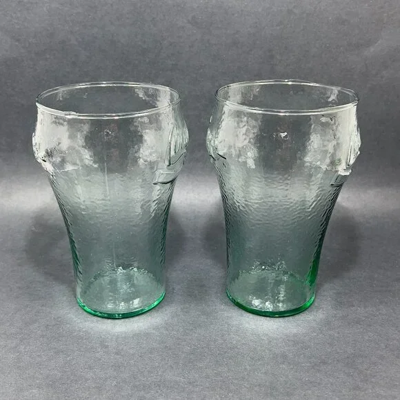 Indiana Glass Classic Coca Cola Coke Oversized Drinkware Glasses Green - Picture 2 of 16